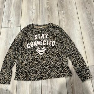 cheetah print “stay connected shirt”